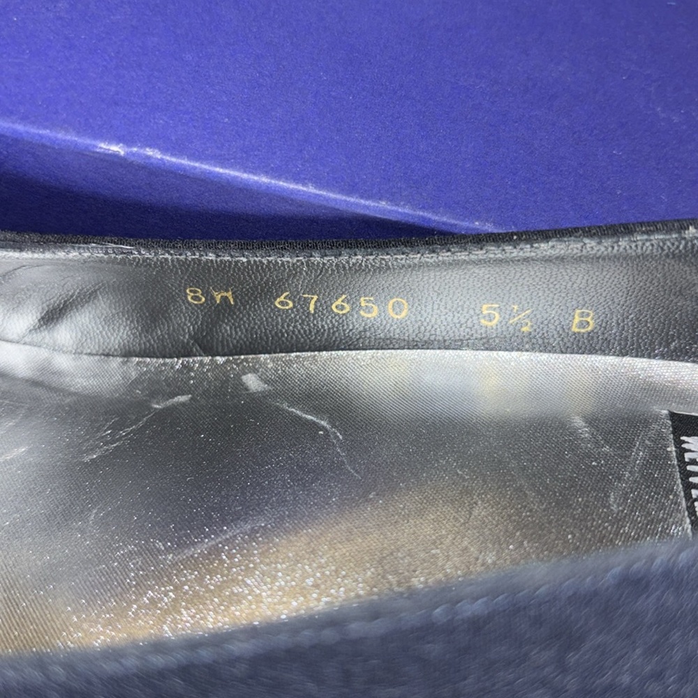 Vintage Stuart Weitzman DAWSON NAVY
PEAU DU SOIE 5 1/2 - Picture 9 of 16